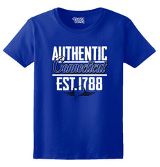 Connecticut State - Map Printed Missy Fit T-Shirt