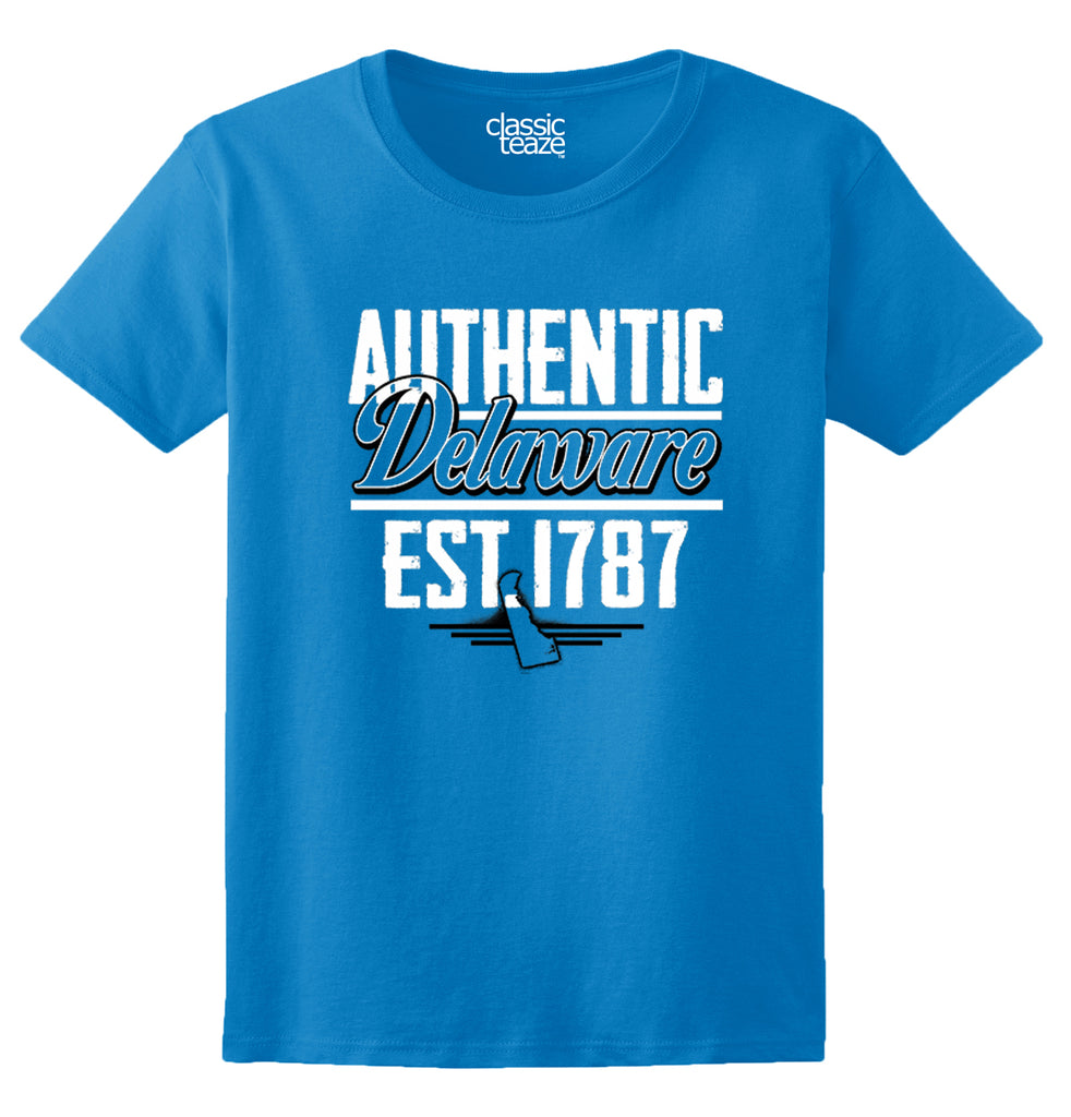 Delaware State - Map Printed Missy Fit T-Shirt