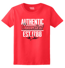 Connecticut State - Map Printed Missy Fit T-Shirt