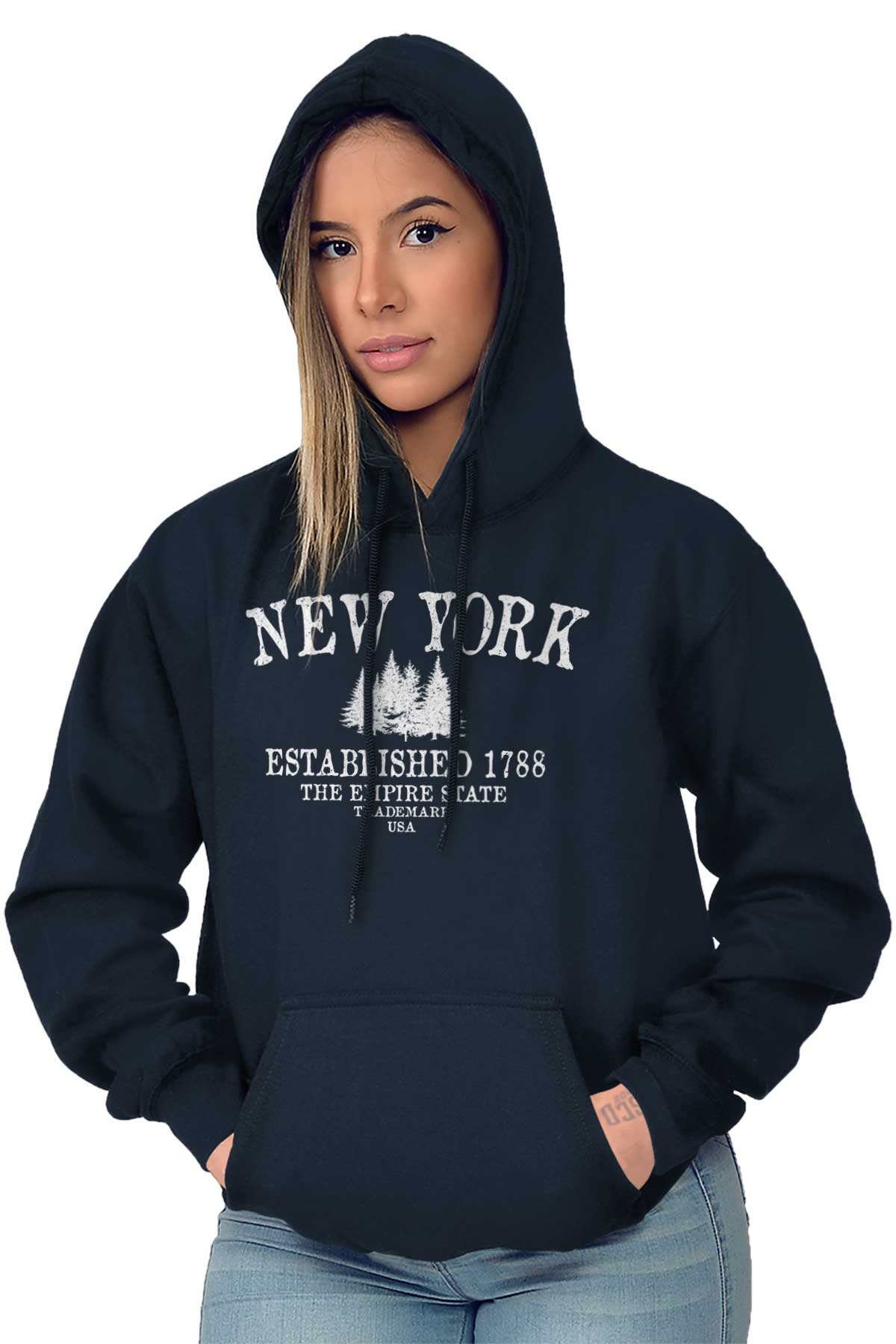 New York State - Trademark Printed Hooded Sweatshirt – Brisco USA