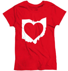 Heart Ohio Ladies T-Shirt