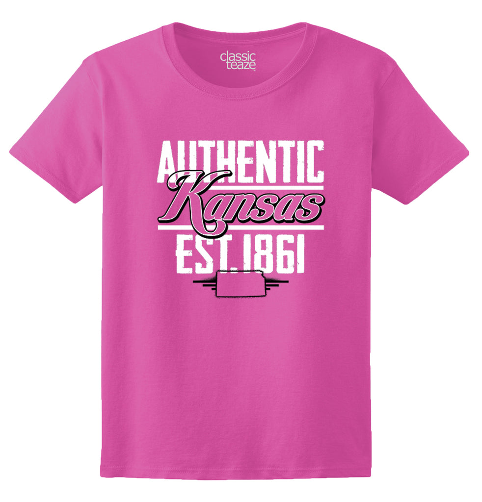 Kansas State - Map Printed Missy Fit T-Shirt