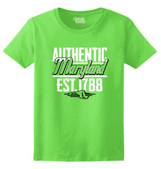 Maryland State - Map Printed Missy Fit T-Shirt