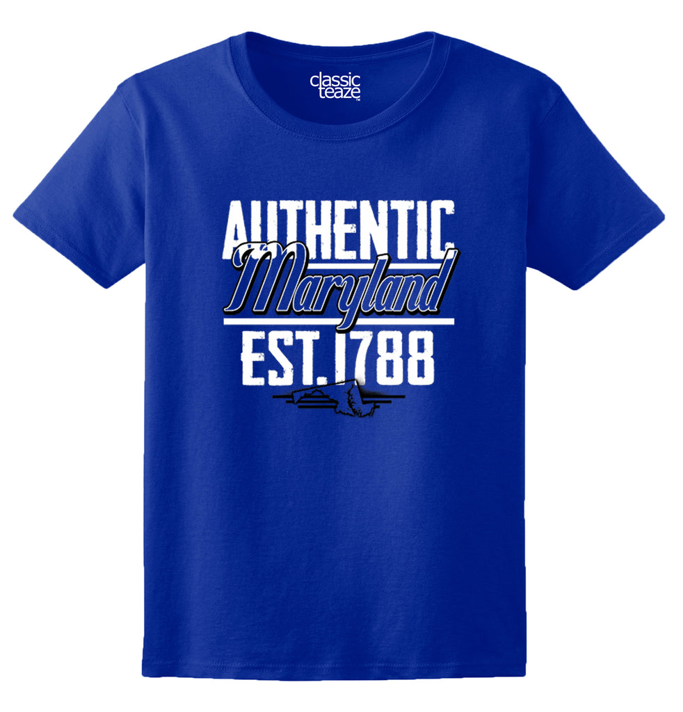 Maryland State - Map Printed Missy Fit T-Shirt