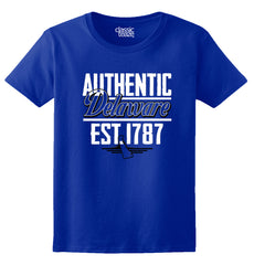 Delaware State - Map Printed Missy Fit T-Shirt