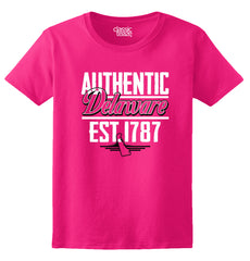 Delaware State - Map Printed Missy Fit T-Shirt