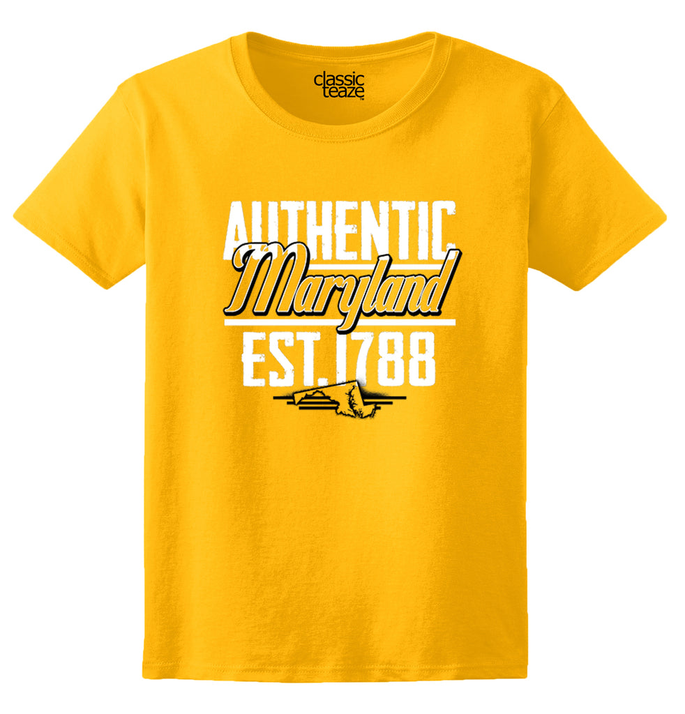 Maryland State - Map Printed Missy Fit T-Shirt