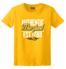 Maryland State - Map Printed Missy Fit T-Shirt