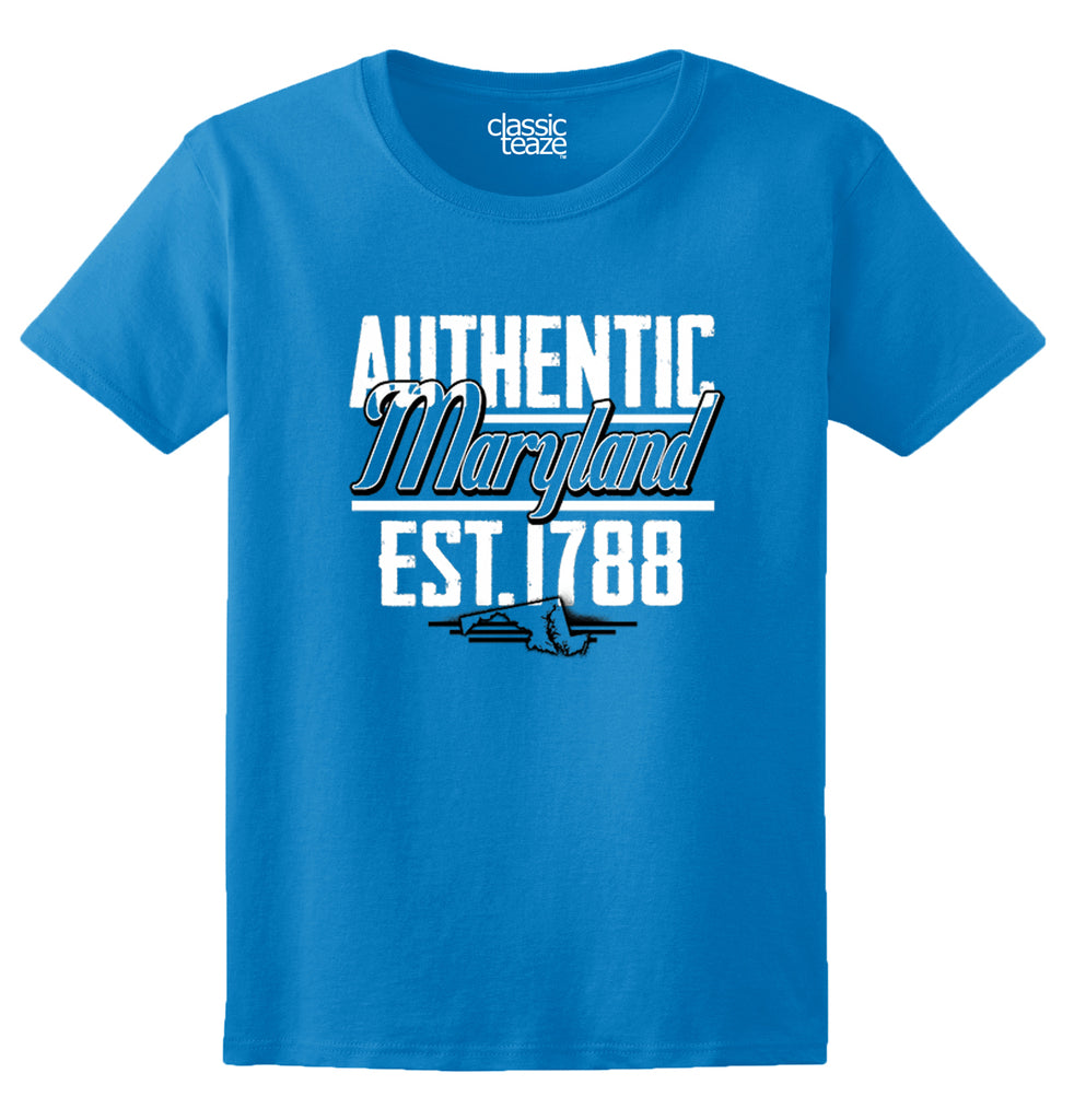 Maryland State - Map Printed Missy Fit T-Shirt