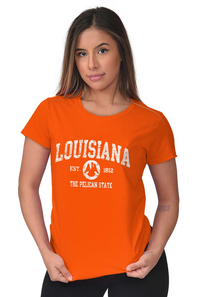 City & State -> Louisiana Heavy Cotton Ladies T-Shirt