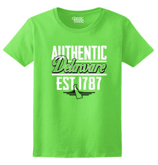 Delaware State - Map Printed Missy Fit T-Shirt