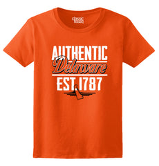 Delaware State - Map Printed Missy Fit T-Shirt