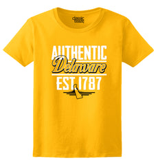 Delaware State - Map Printed Missy Fit T-Shirt